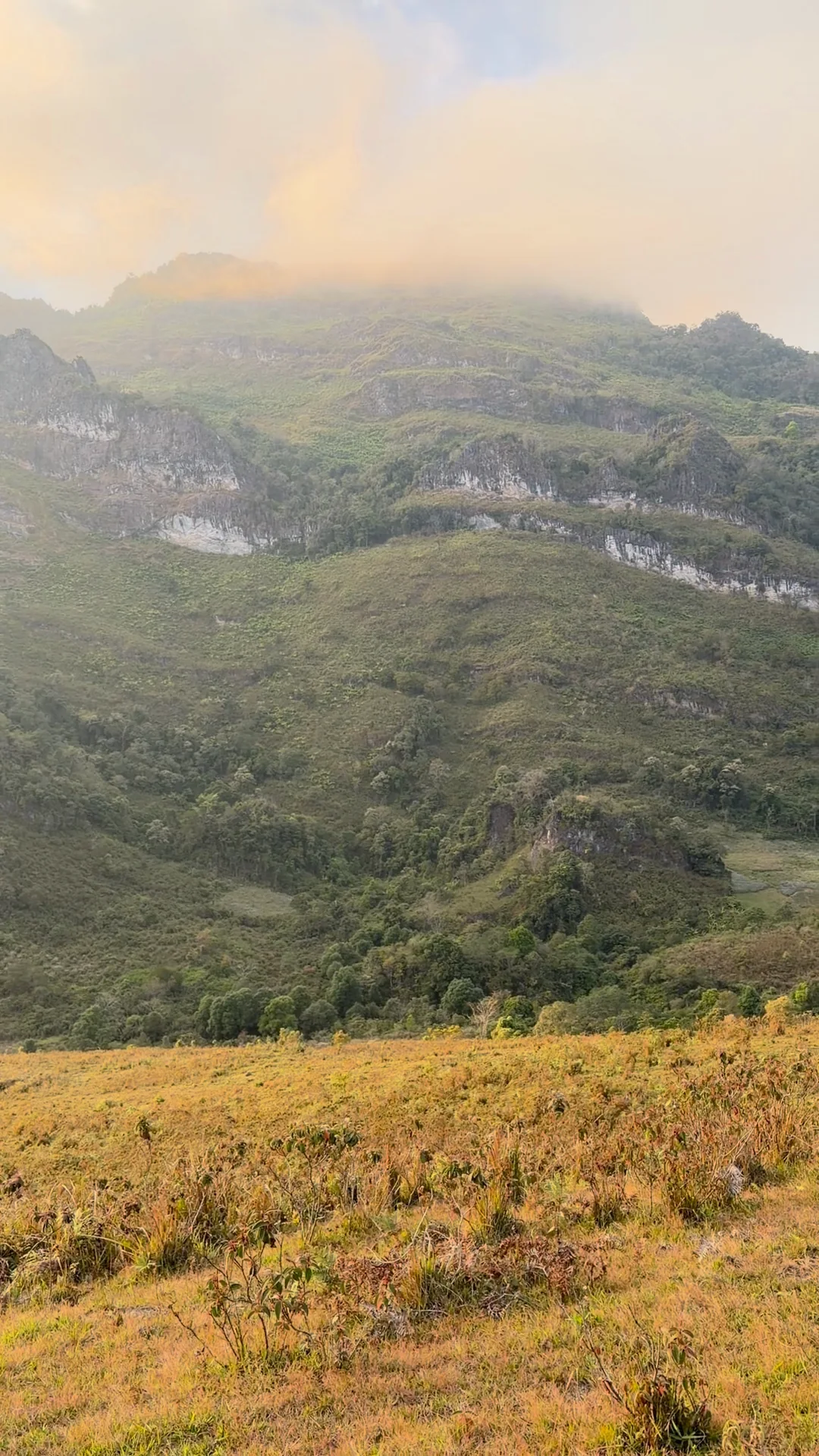 Mountain ridges and clouds in Anouvong, Laos